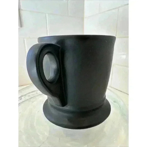 ANTHROPOLOGY (D )Monogram Shaving Style Handle Mug Black Coffee /Tea Drinking - Picture 3 of 10
